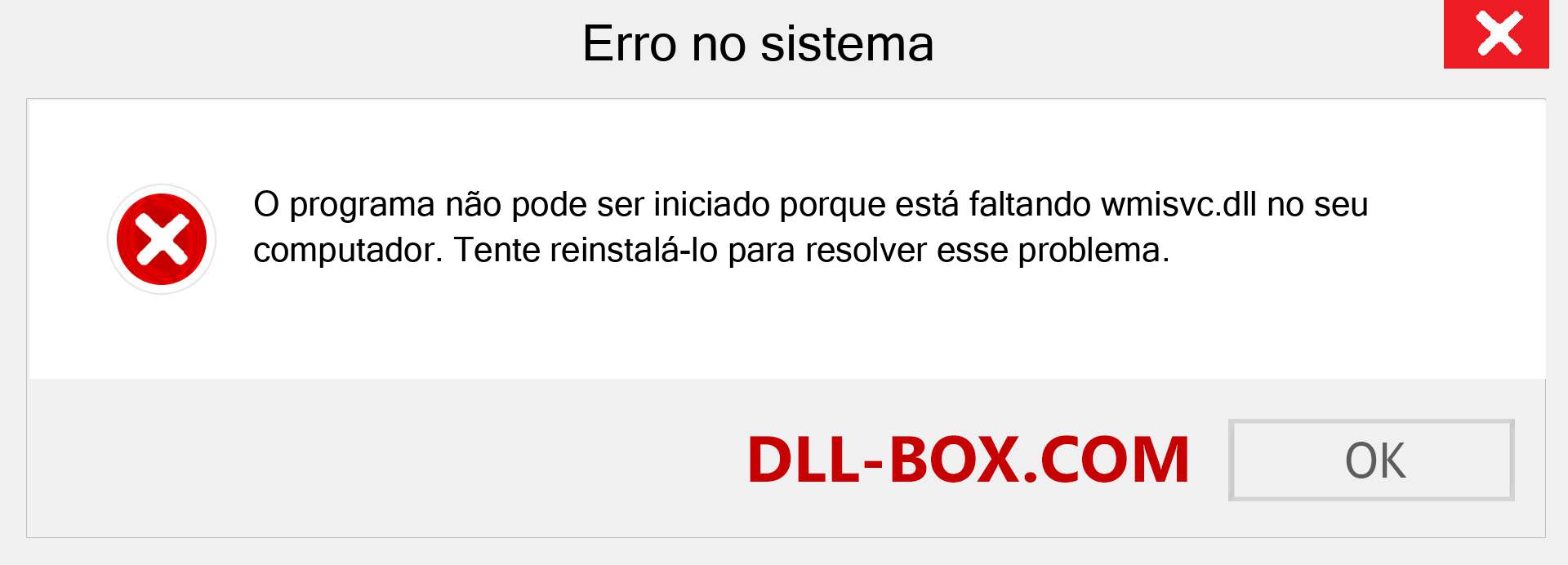 Arquivo wmisvc.dll ausente ?. Download para Windows 7, 8, 10 - Correção de erro ausente wmisvc dll no Windows, fotos, imagens